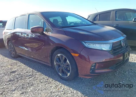 2021 Honda Odyssey Elite из США, поврежденный, VIN 5FNRL6H90MB016307